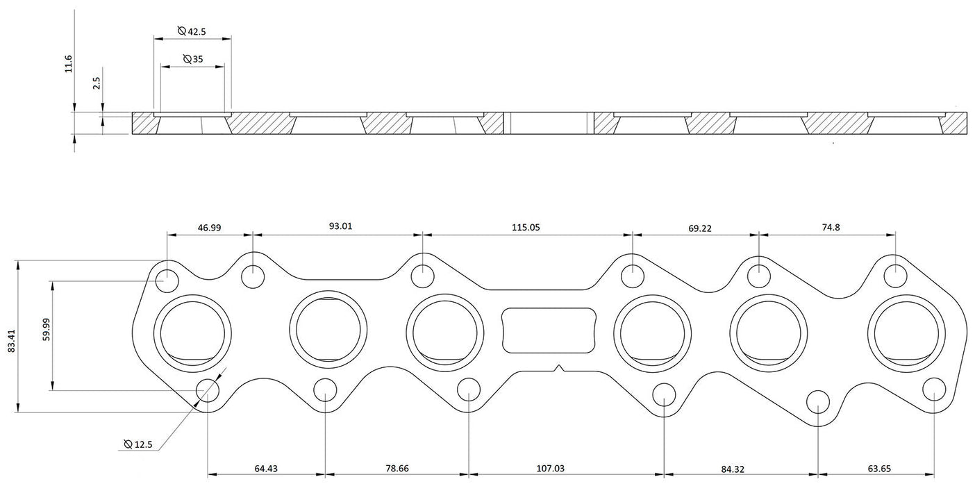 Toyota 2JZ-GTE Header Flange AF9551-1025