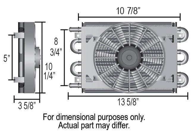 Derale Dyno-Cool 8 Pass Remote Mount Cooler with Fan DP12732