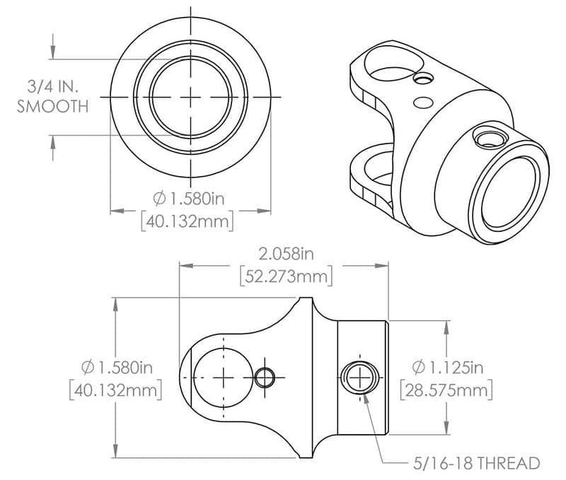 Billet Universal Joint FR1701