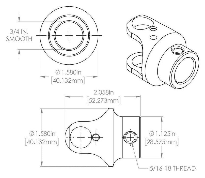 Billet Universal Joint FR1707DD