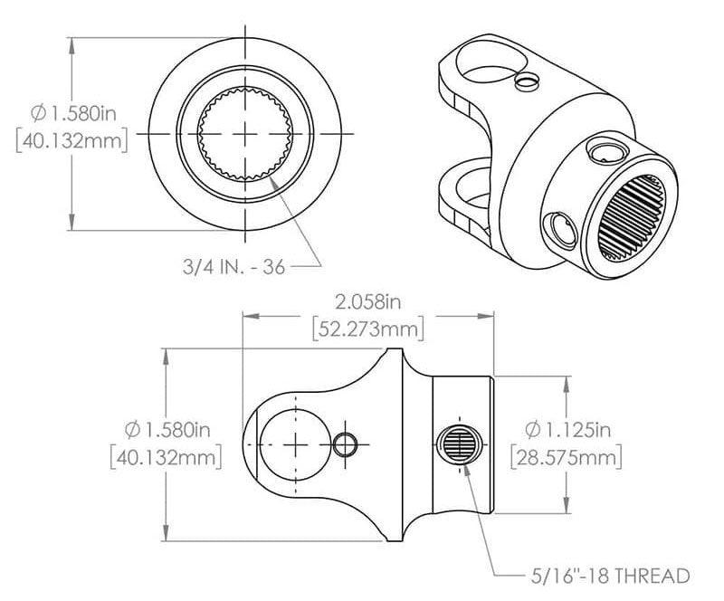 Billet Universal Joint FR1711