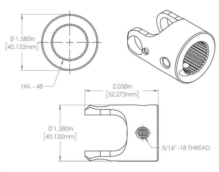 Billet Universal Joint FR1712DD