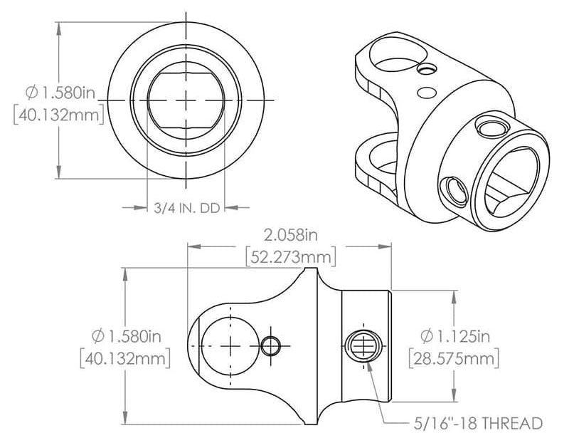 Billet Universal Joint FR1717DD