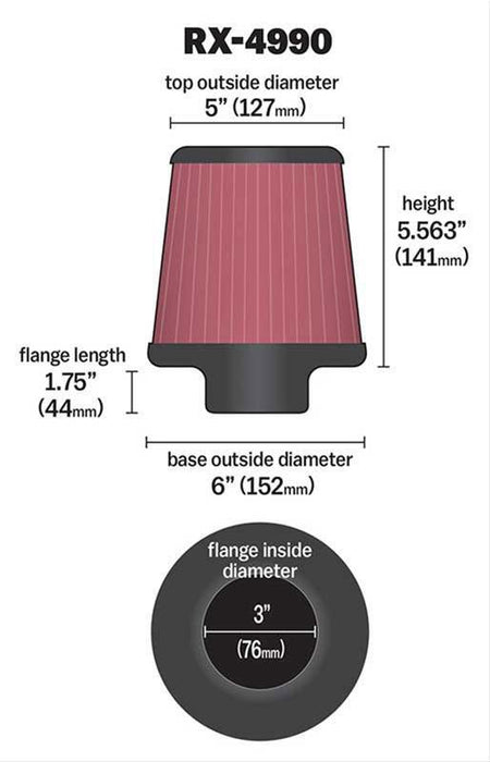 K&N X-Stream Universal Clamp On Filter Wrap KNRX-4990DK