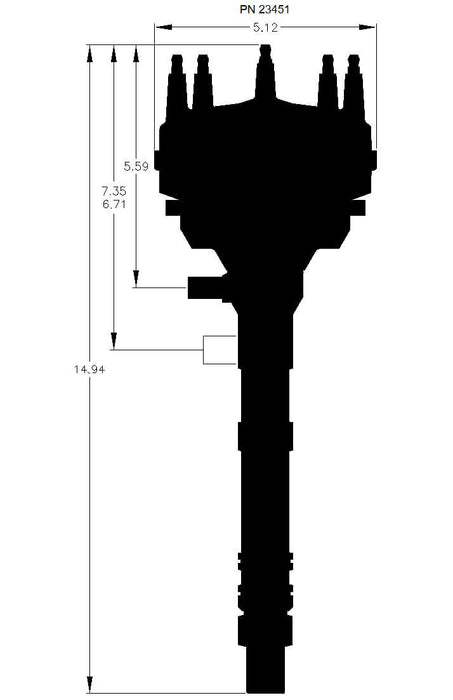 Pro-Billet Hall Effect Cam Sync Distributor MSD23451