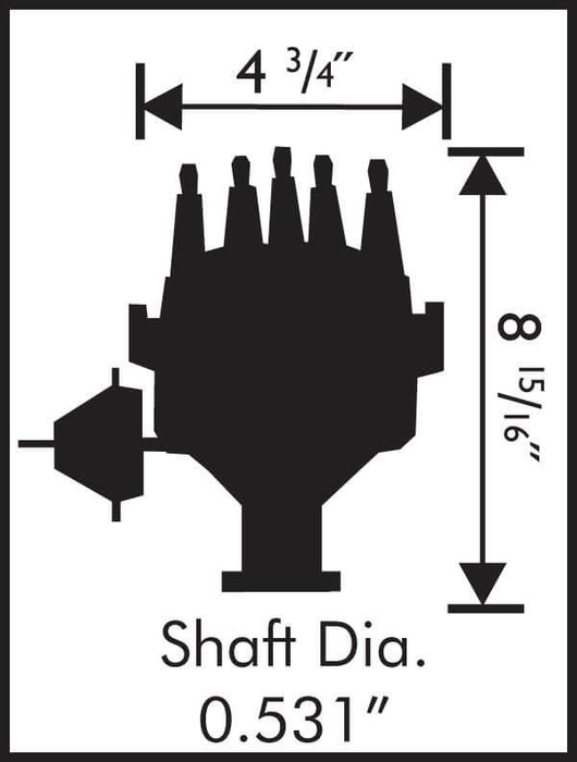 Pro-Billet Ready-To-Run Distributor with Steel Gear .510" Dia. (13mm) MSD83501