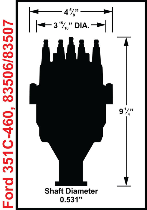 Marine Pro-Billet Ready-To-Run Distributor with Iron Gear .510" Dia. (13mm) MSD8