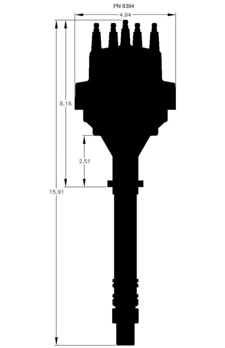 Digital E-Curve Pro Billet Distributor MSD8394