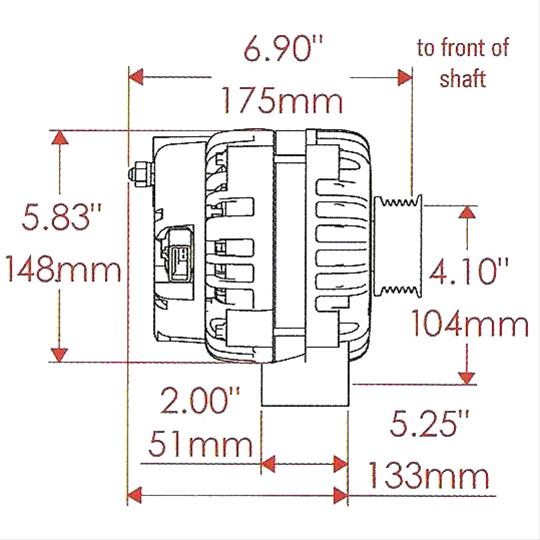 Polished GM Style AD Alternator PM28302