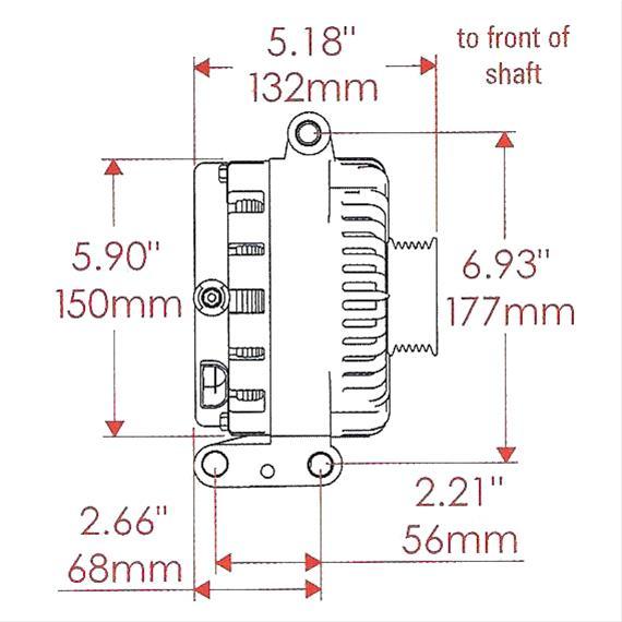 Natural Finish Ford 4G Transverse Mount Alternator PM47787