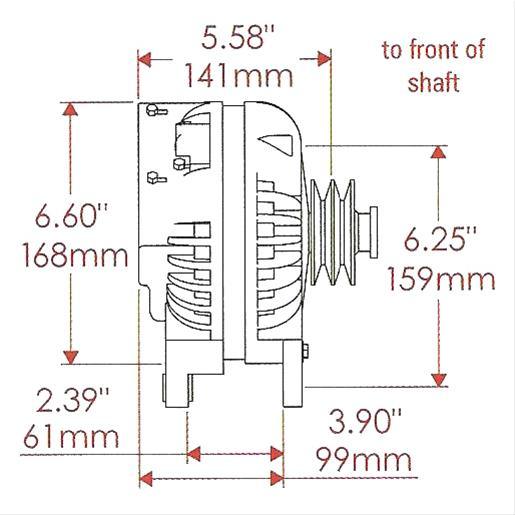 Natural Finish Chrysler Alternator PM7018