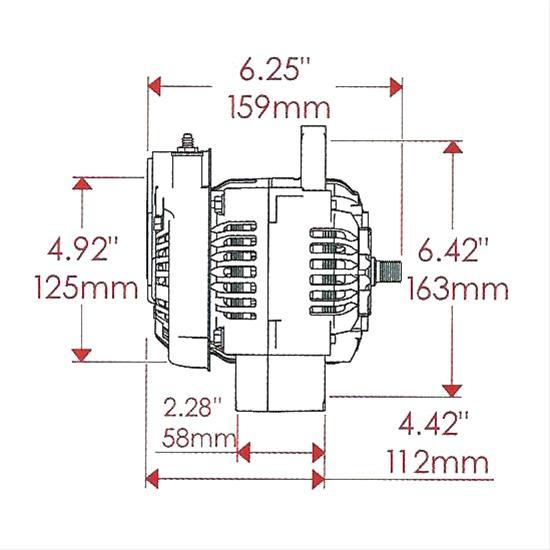 Black GM Denso Style Race Alternator PM8146