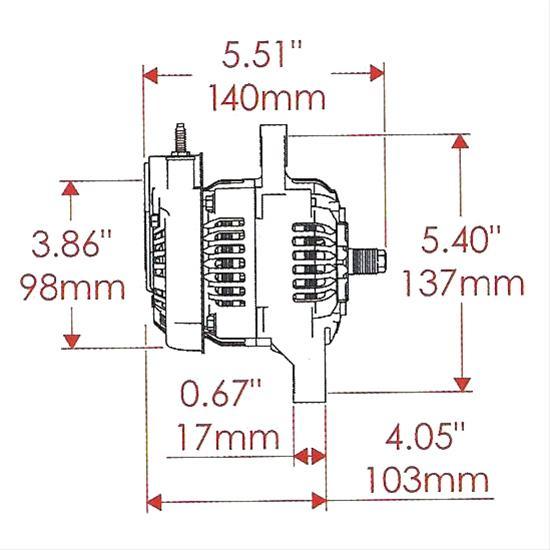 Black Denso Racing Alternator PM8166