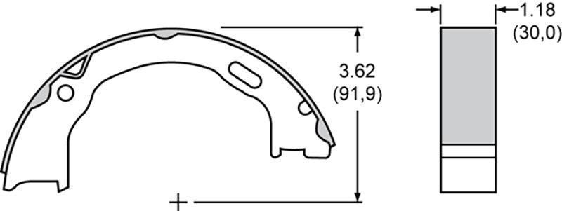 Replacement Rear Hand Brake Shoes WB150-6244K