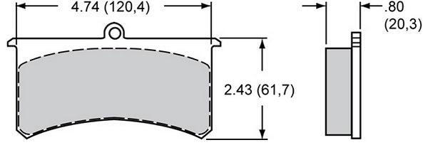 PolyMatrix Brake Pad Set with A Compound WB15A-5735K