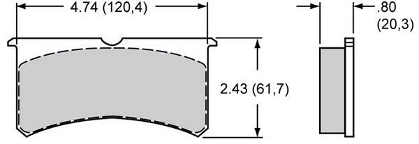 PolyMatrix Brake Pad Set with A Compound WB15A-5938K