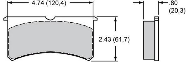 PolyMatrix Brake Pad Set with Q Compound WB15Q-6829K