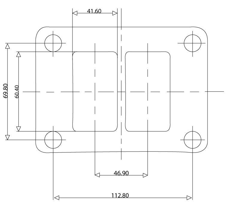 Stainless Steel Turbine Inlet Flange Twin Entry AF9551-0004