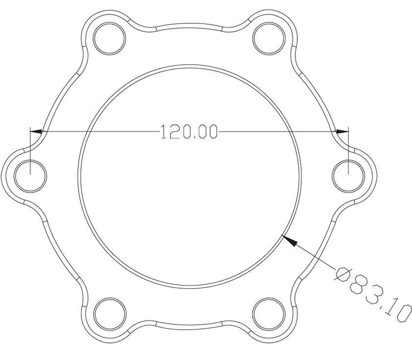 Stainless Steel Turbine Outlet Flange AF9551-0007