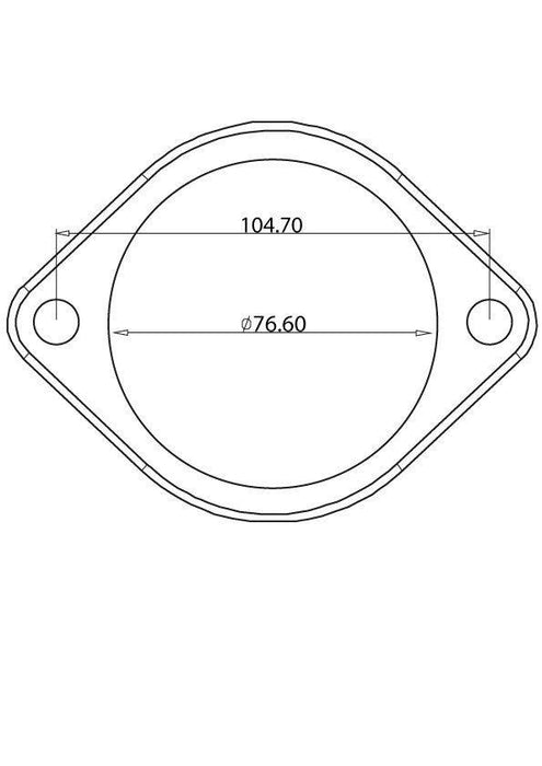 2-Bolt Stainless Steel Flanges AF9551-0010