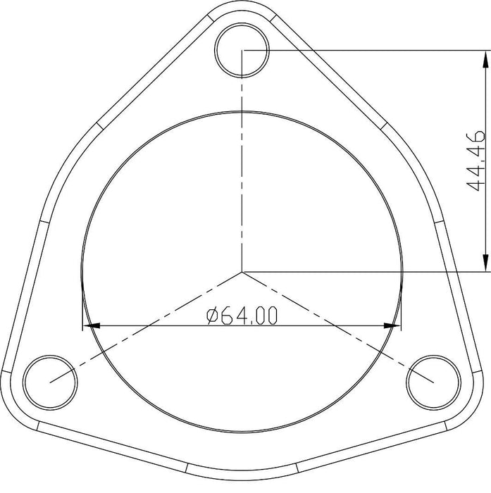 3-Bolt Stainless Steel Flange AF9551-0011