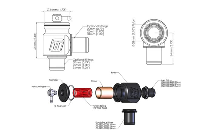 Kompact Universal Plumb Back BOV TS-0203-1222