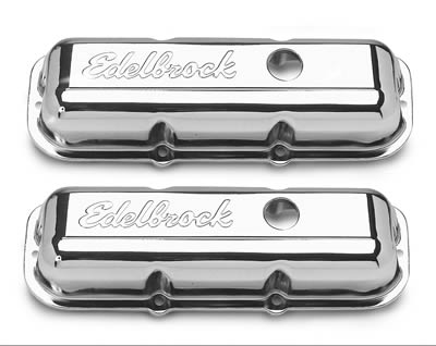 Edelbrock Signature Series Chrome Valve Covers 4488