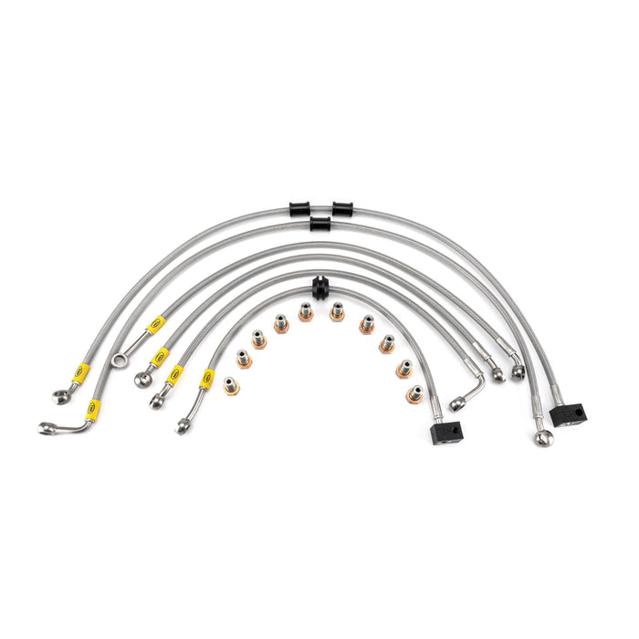 Yamaha XV950R ABS 2014-2020 Flexible ABS Replacement Brake Lines HEL Stainless Steel Braided