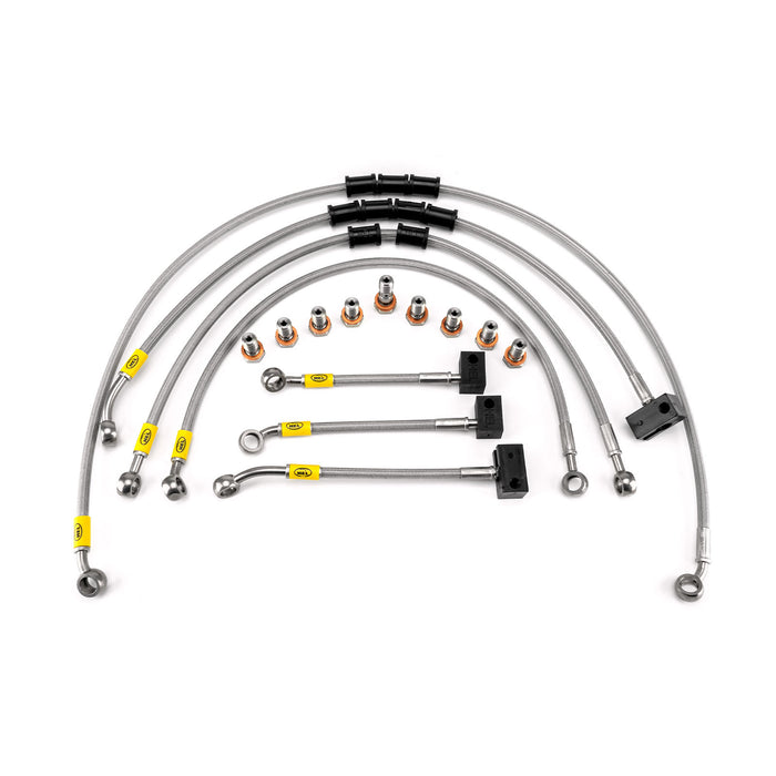 Yamaha XSR700 ABS 2015-2021 Flexible ABS Replacement Brake Lines HEL Stainless Steel Braided