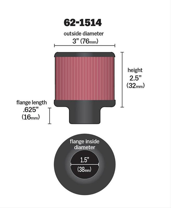 K&N Crankcase Vent Filters 62-1514