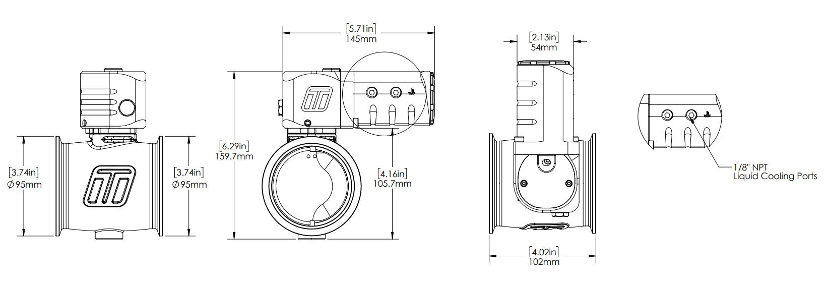 Turbosmart Electronic StraightGate76 ESG76 External Wastegate