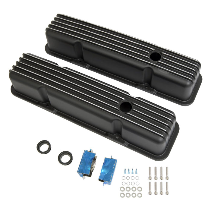 Summit Racing™ Finned Aluminum Valve Covers SUM-440413B