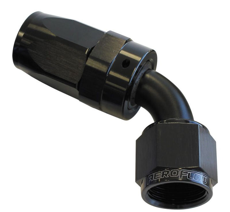 100 Series Taper 60° Swivel Hose End -4AN AF118-04BLK