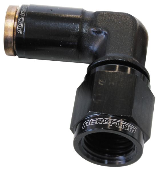 120 Series 90° -3AN to 3/16" Push to Connect Fitting AF123-03-02BLK