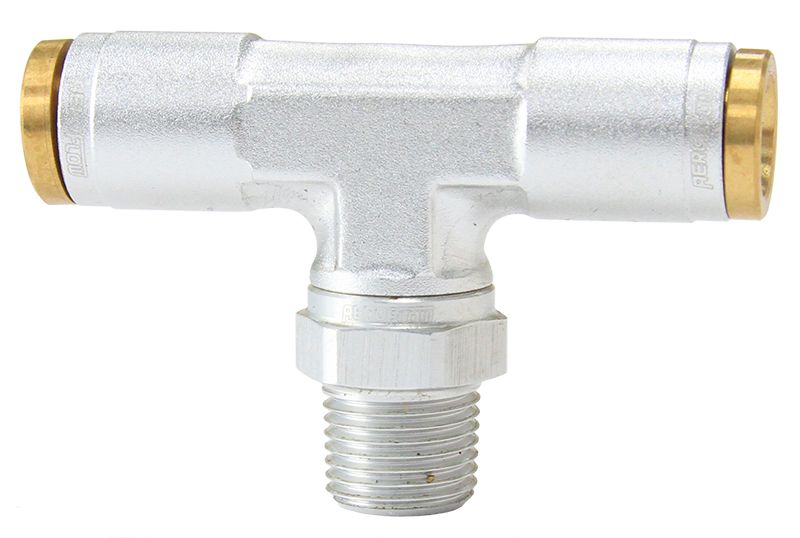 120 Series 1/8" NPT to 1/4" Push to Connect Tee Fitting AF124-04-02S