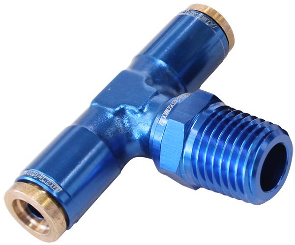 120 Series 1/4" NPT to 1/4" Push to Connect Tee Fitting AF124-04