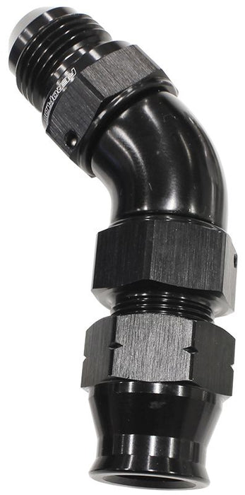 45° Tube to Male AN Adapter 1/4" to -4AN AF128-04BLK