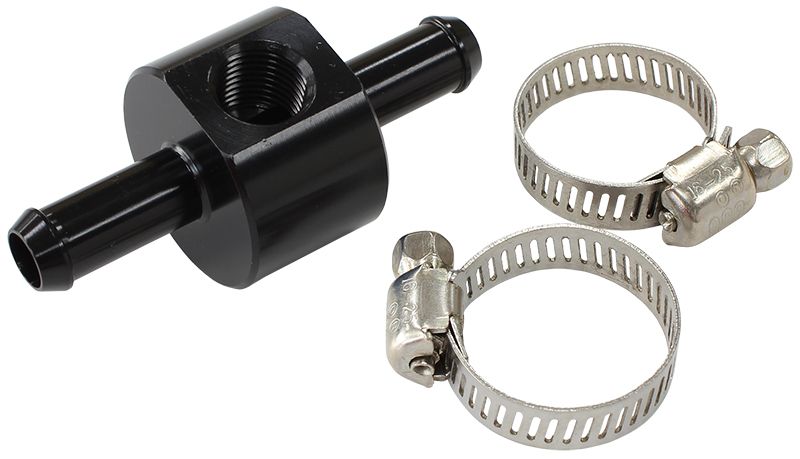 Inline 5/16" Barb Adapter with 1/8" Port AF138-05BLK