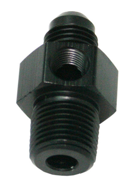 Male NPT to Adapter 1/8" to -4AN with 1/8" Port AF139-04-02BLK