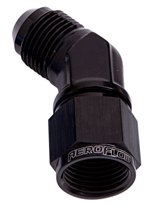 45° Female/Male Flare Swivel -6AN AF142-06BLK