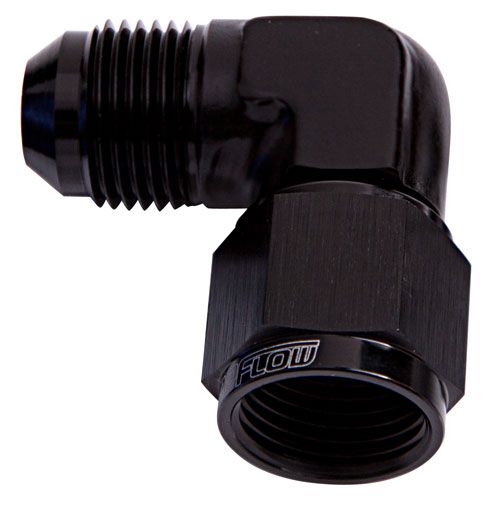 90° Female/Male Flare Swivel -3AN AF143-03BLK