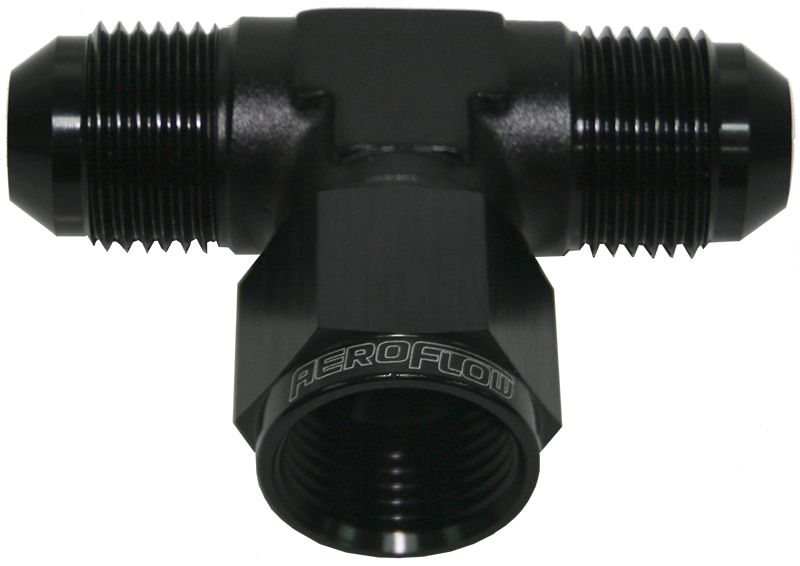 AN Tee Female Swivel On Side -3AN AF144-03BLK