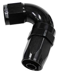 150 Series Taper One-Piece Full Flow Swivel 120° Hose End -4AN AF154-04BLK