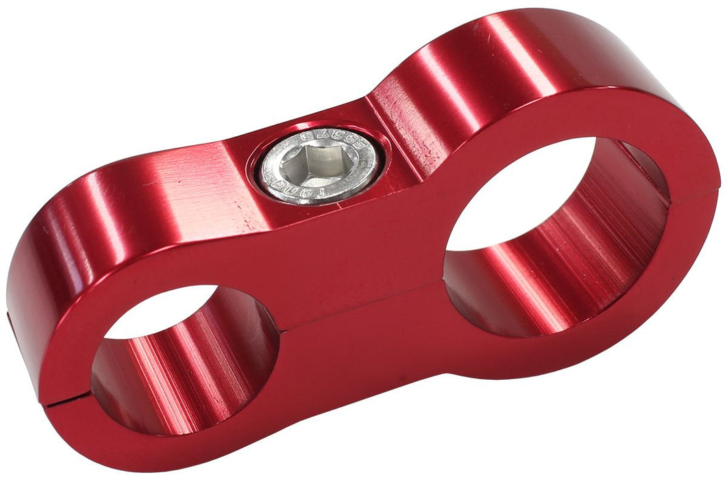 Stepped Billet Dual Hose Separator - Red Finish AF156-09-12R