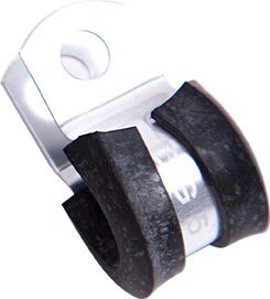 Cushioned P-Clamps 1/4" (6mm)I.D - Silver Finish AF158-04S