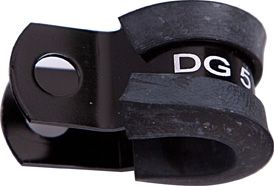 Cushioned P-Clamps 5/16" (8mm)I.D - Black Finish AF158-05BLK