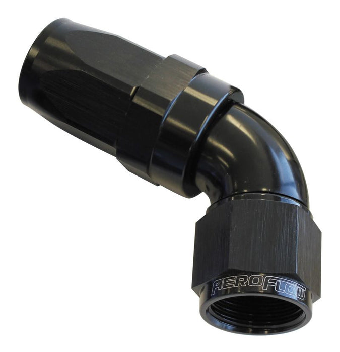 150 Series Taper One-Piece Full Flow Swivel 60° Hose End -4AN AF198-04BLK