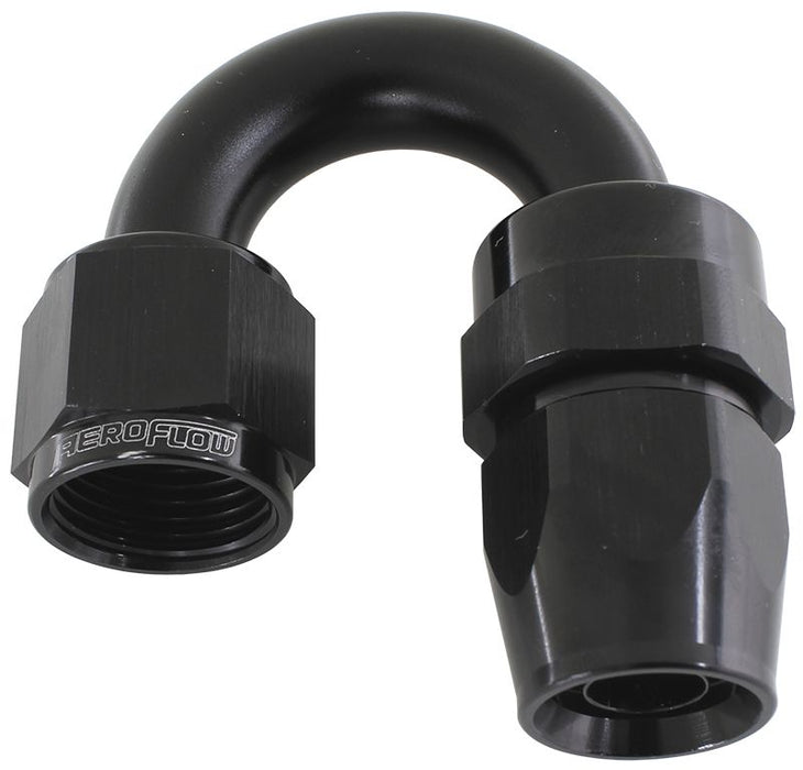 200 Series PTFE 180° Hose End -4AN AF206-04DBLK