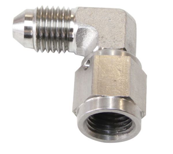 90° Stainless Steel Male to Female Fitting -3AN AF207-03