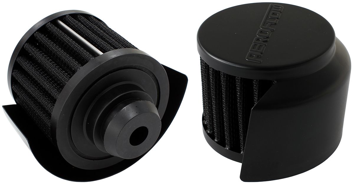 Black Push In Breather With Black Shield AF2271-1516